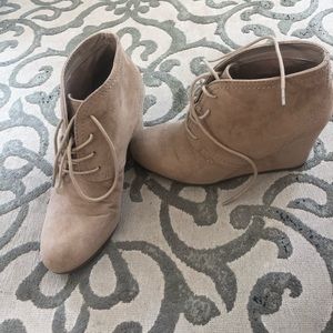 Merona ankle wedge booties
